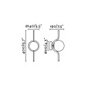 Lampe murale en acier LED intégré doré brillant MALNOCE