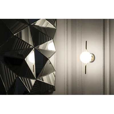 Lampe murale en acier LED intégré doré brillant MALNOCE