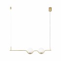 Lampe plafond en acier LED intégré doré brillant LABETS