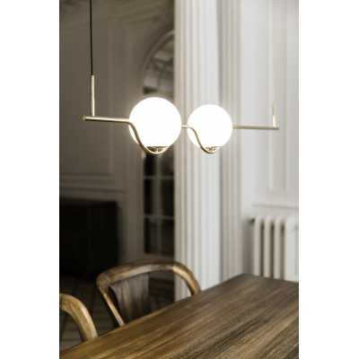Lampe plafond en acier LED intégré doré brillant LABETS
