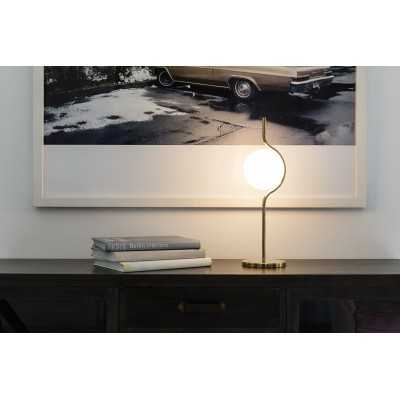 Lampe de table en acier LED intégré doré brillant SAILLY