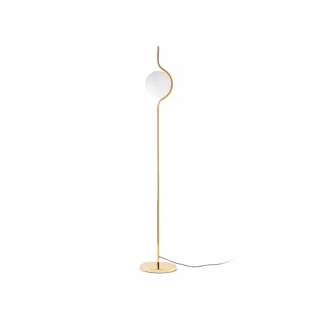 Lampe de sol en acier LED intégré doré brillant WALBACH