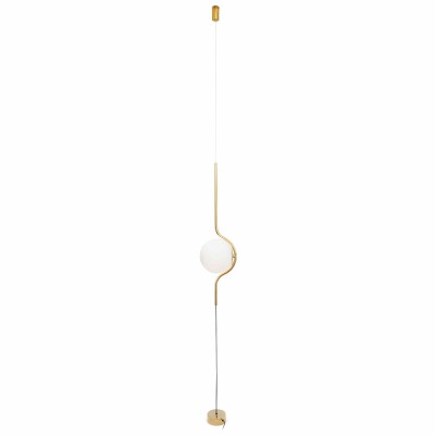Lampe de sol en acier LED intégré doré brillant CORBET