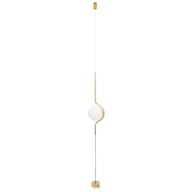 Lampe de sol en acier LED intégré doré brillant CORBET