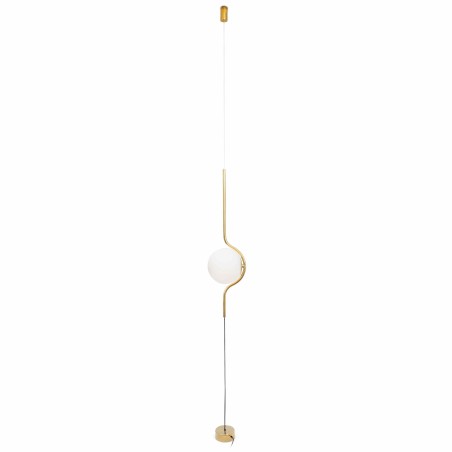 Lampe de sol en acier LED intégré doré brillant CORBET