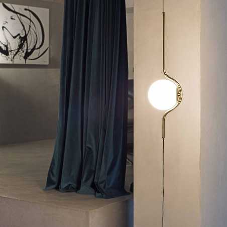 Lampe de sol en acier LED intégré doré brillant CORBET
