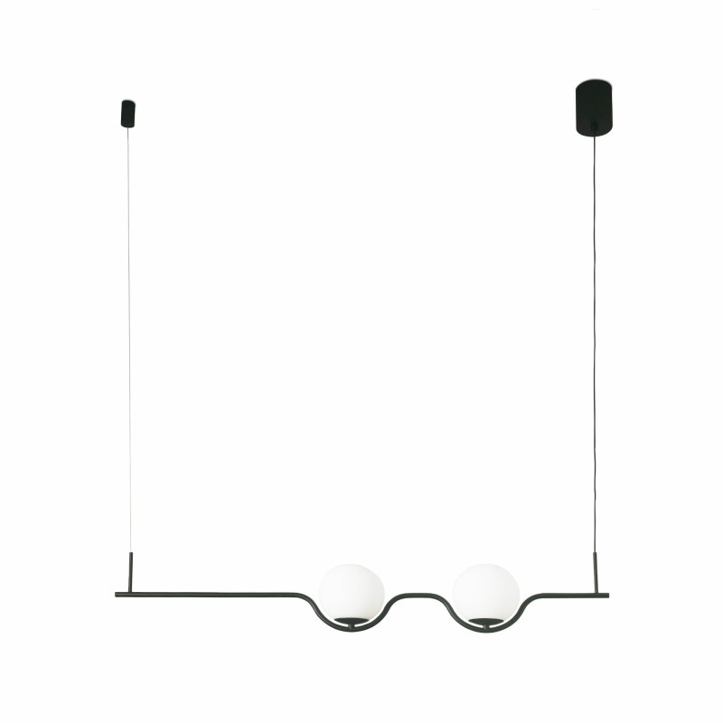 Lampe plafond en acier LED intégré noir mat BIARNE