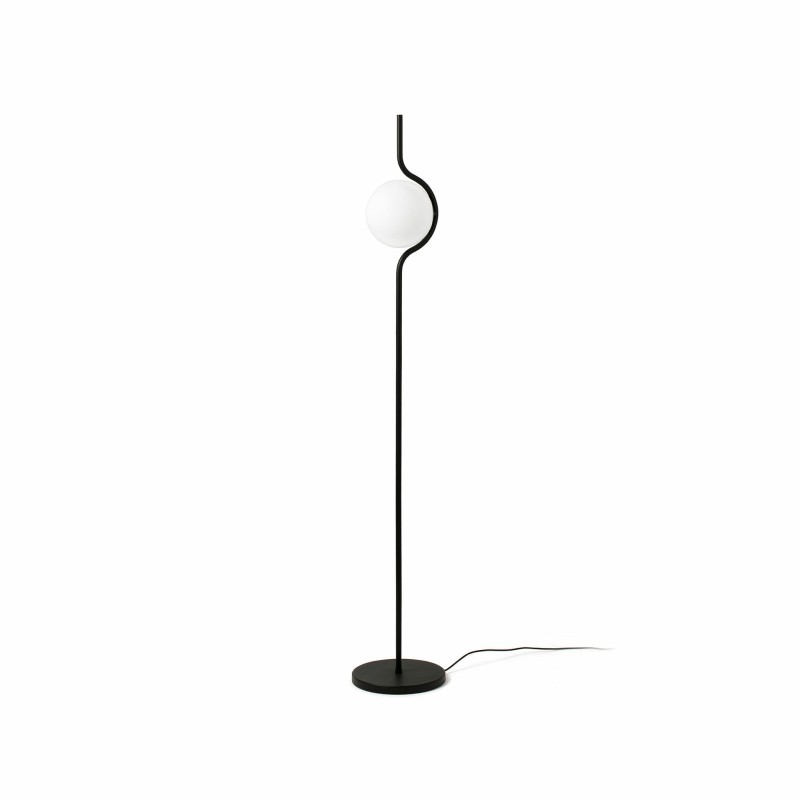 Lampe de sol en acier LED intégré noir mat BRIZON
