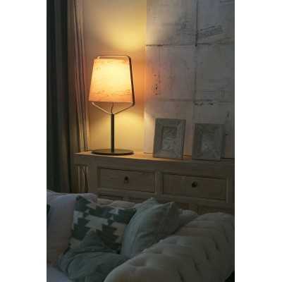 Lampe de table en acier E27 noir mat DALUIS