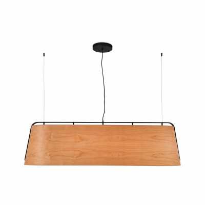 Lampe de plafond en acier E27 couleur bois CRANÇOT