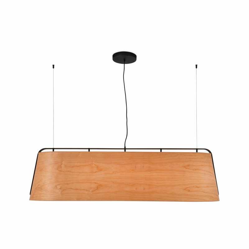 Lampe de plafond en acier E27 couleur bois CRANÇOT