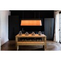 Lampe de plafond en acier E27 couleur bois CRANÇOT