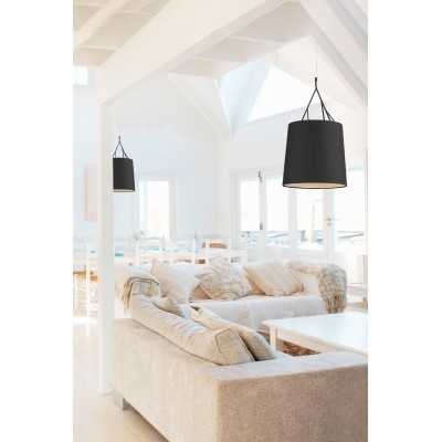 Lampe de plafond en acier E27 noir mat FOISSAC