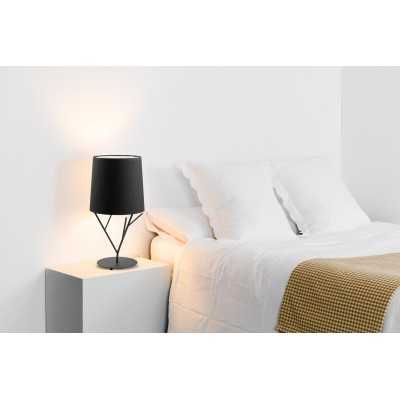 Lampe de table en acier E27 noir mat PEYRUN