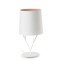 Lampe de table en acier E27 blanc mat TAVACO