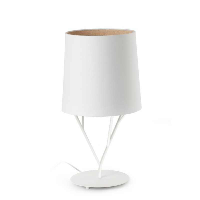 Lampe de table en acier E27 blanc mat TAVACO