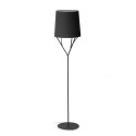 Lampe de sol en acier E27 noir mat LE LAC
