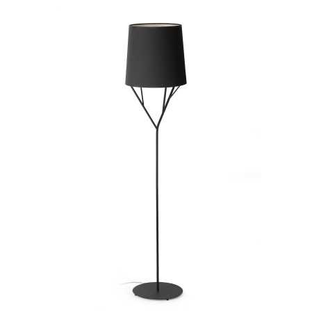Lampe de sol en acier E27 noir mat LE LAC