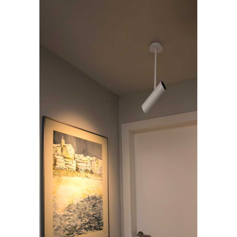 Lampe plafond en acier GU10 blanc mat ORLEAT