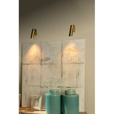 Lampe murale en acier GU10 bronze brossé THARAUX