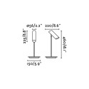 Lampe de table en acier GU10 bronze brossé BAILLE