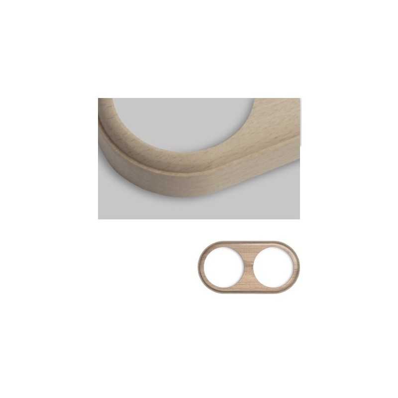 Cadre double en bois naturel rond modulaire