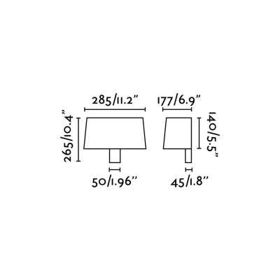 Lampe murale en acier E27 cromado brillo ABREST