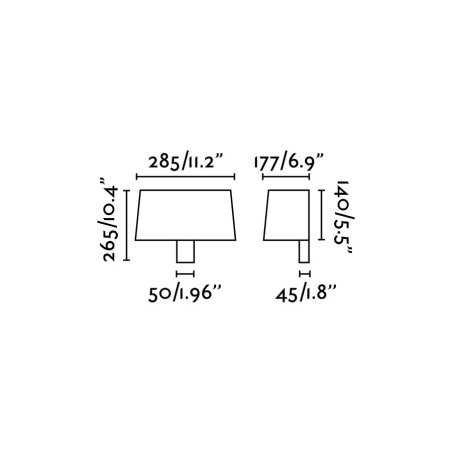 Lampe murale en acier E27 cromado brillo ABREST