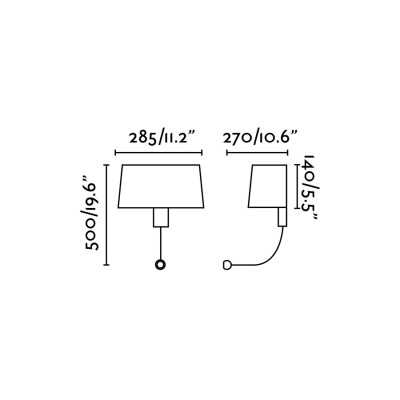 Lampe murale en acier E27 cromado brillo SEVRAN