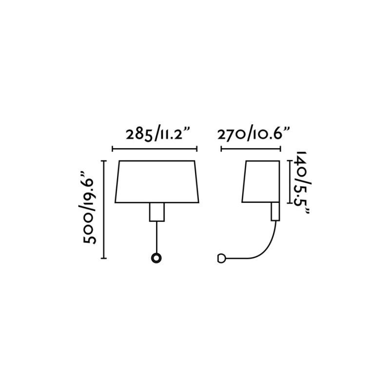 Lampe murale en acier E27 cromado brillo SEVRAN