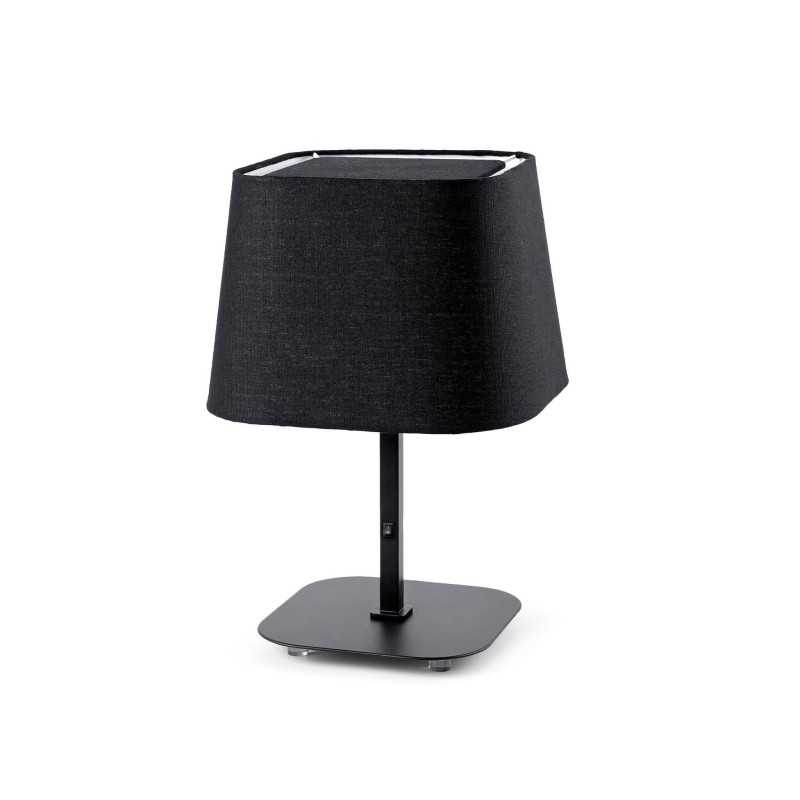 Lampe de table en acero E27 noir mate POINTEL