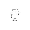 Lampe de table en acero E27 noir mate POINTEL