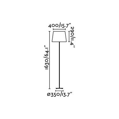 Lampe de sol en acero E27 blanc mate LE PIN