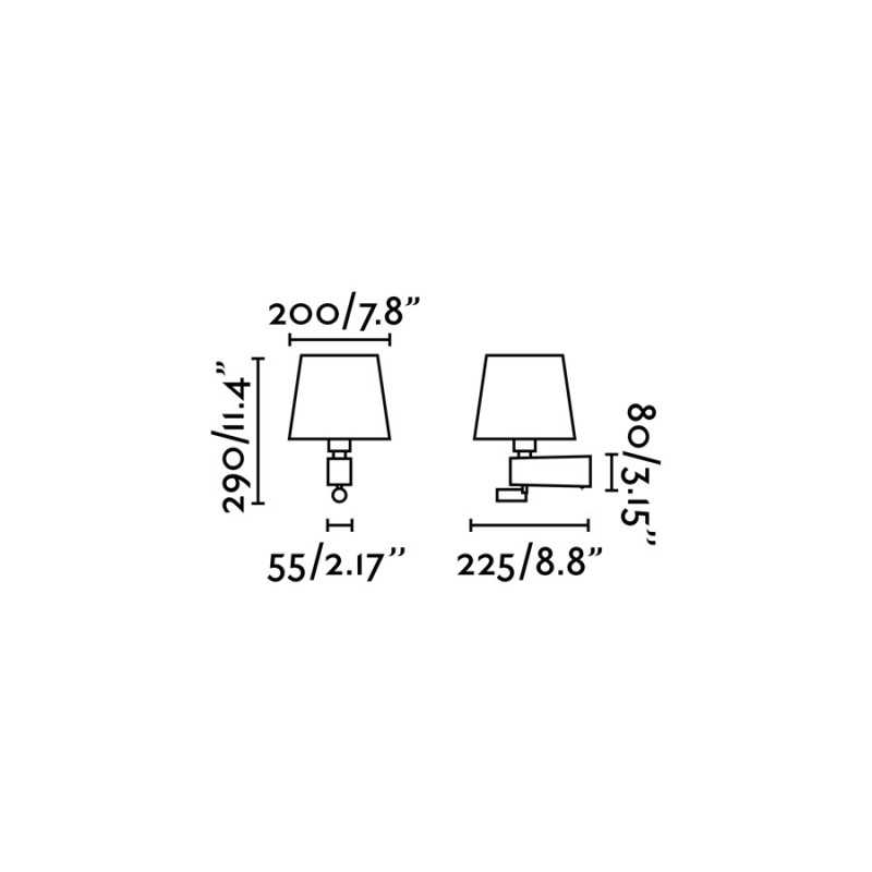 Lampe murale en acero E27 acier mat CENANS