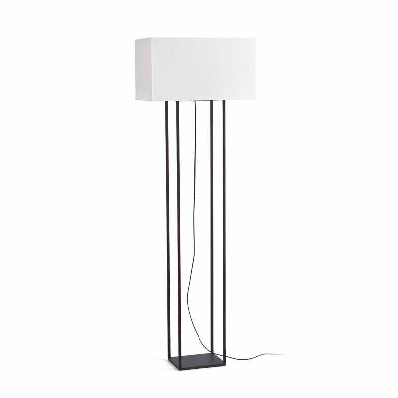 Lampe de sol en acier E27 marrón POULANC