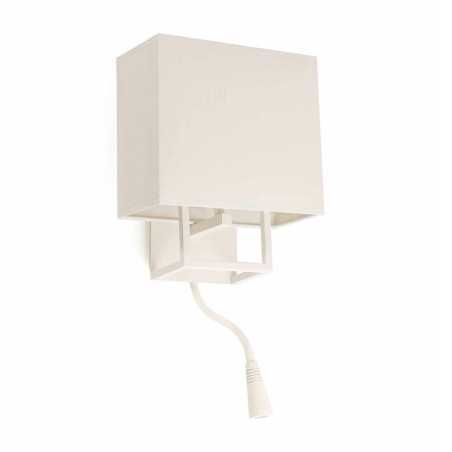 Lampe murale en acier E14 blanc mat CAUVAS