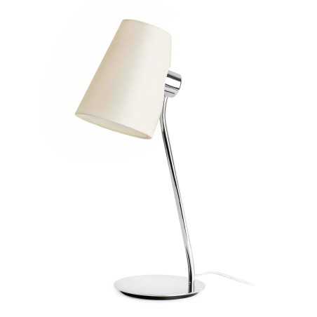Lampe de table en acero E27 blanc mate PREURES