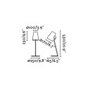 Lampe de table en acero E27 blanc mate PREURES