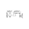 Lampe murale en acier E14 noir mat TORSIAC