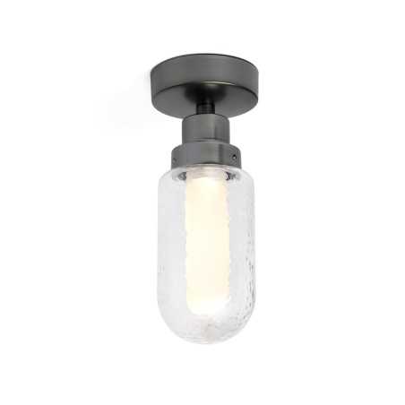 Lampe plafond en acier LED intégré gris COADRI