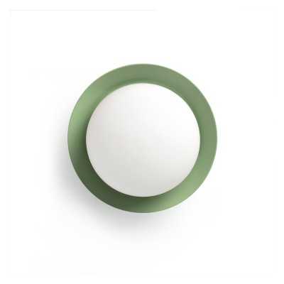 Lampe murale en acier LED intégré vert GASTES