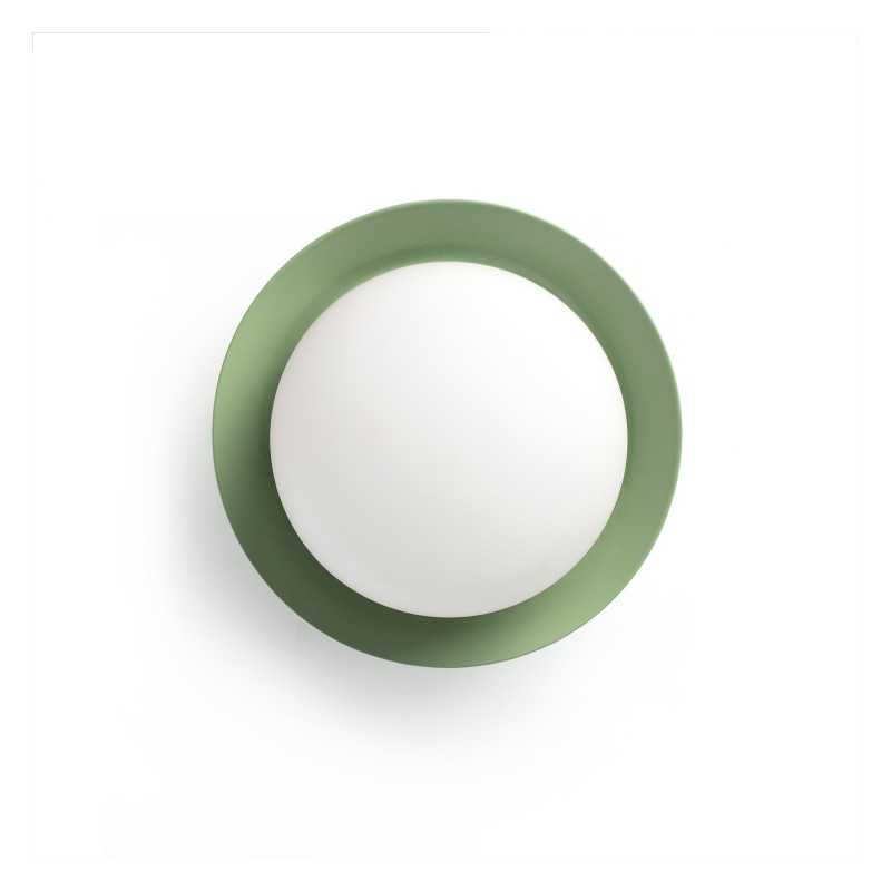 Lampe murale en acier LED intégré vert GASTES