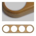 Cadre en bois clair rond modulaire à quatre compartiments