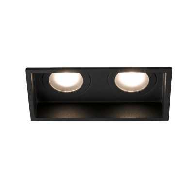 Lampe plafond en acier GU10 noir mat ALZEAU