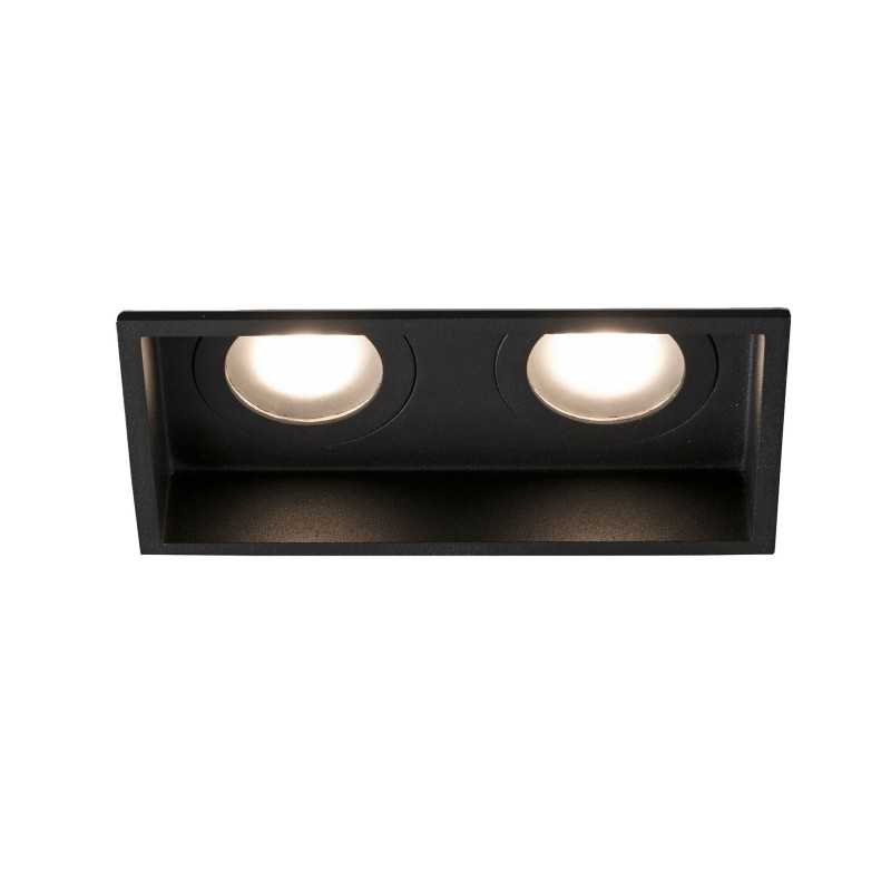 Lampe plafond en acier GU10 noir mat ALZEAU