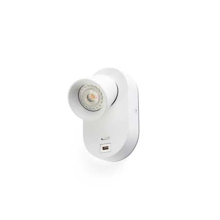 Lampe murale en aluminium GU10 blanc mat MALARCE