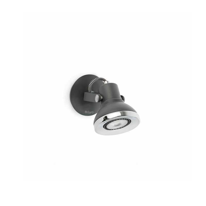 Lampe murale en acier GU10 gris CROMARY