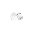 Lampe murale en plastique GU10 blanc mat NOSTANG