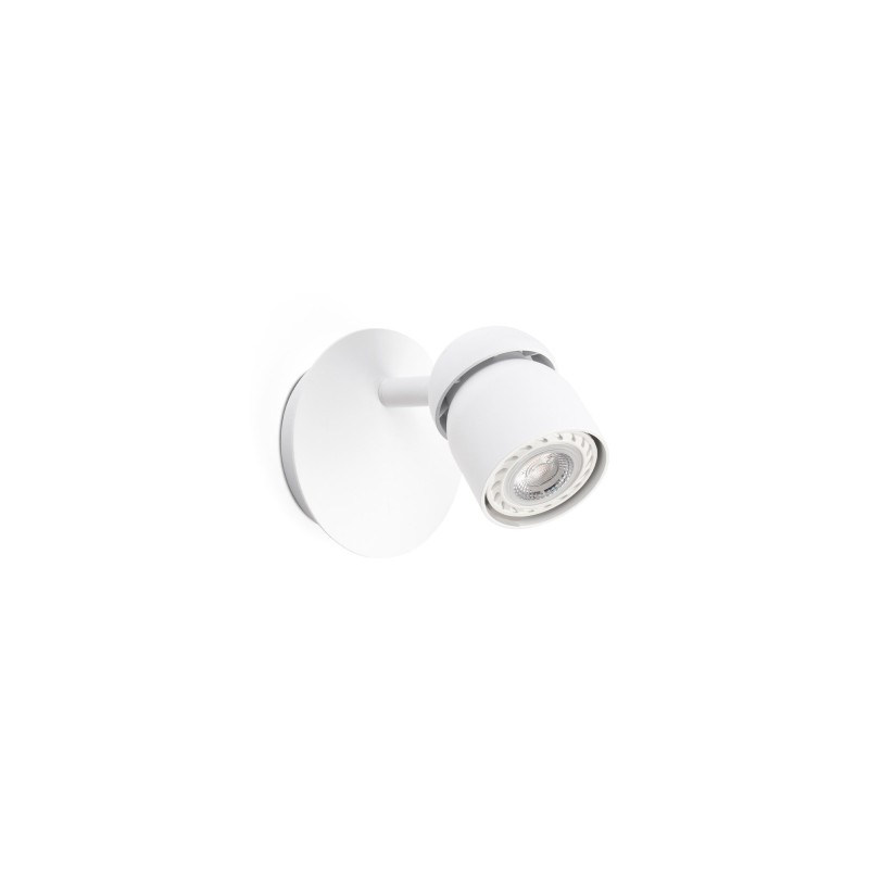Lampe murale en plastique GU10 blanc mat NOSTANG