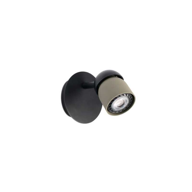 Lampe murale en plastique GU10 noir mat GEVEZE